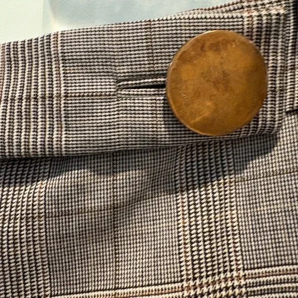 Tory Burch Glen Plaid Flare Trousers Women Sz 6 Wool Blend Wide Leg Dress Pants - Picture 7 of 16